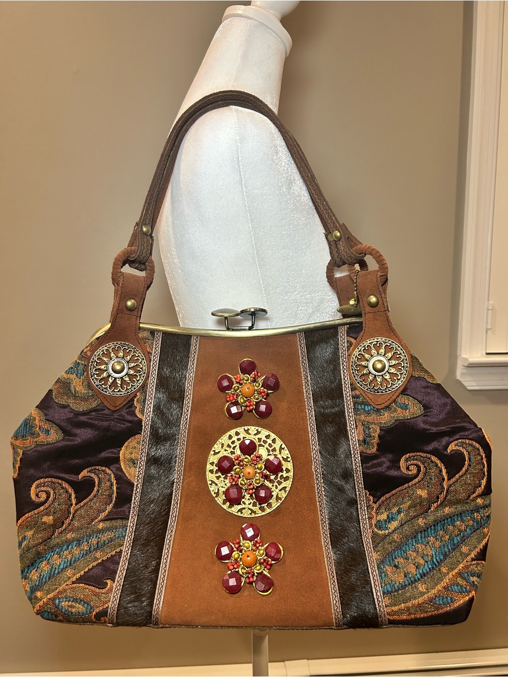 Mary Frances Embellished Shoulder Bag